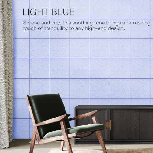 MaxGear Felt Bulletin Board 36" x 24", Light Blue Felt Wall Tiles Push Pins - color: Light Blue, size: 36" x 24"