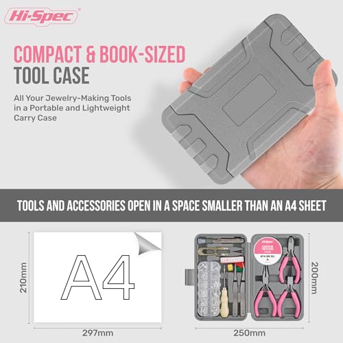 Hi-Spec Jewelry Making Supplies Kit for Adults with Findings Accessories