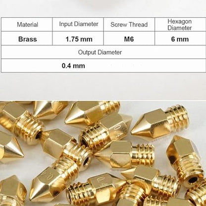 16Pcs Ender 3 Nozzles 0.4mm, MK8 Extruder Nozzles 0.4mm Compatible for Creality Ender 3 v2/Ender 3 Pro/Ender 3 Max/Ender 5 Pro/Ender 3 S1/Ender 3 Neo/CR-10 Series 3D Printer Brass Nozzles, - style: 16Pcs MK8 Nozzle 0.4mm