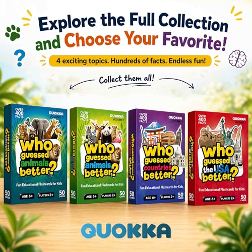 Who Guess It Better Animals Volume 1 - Animal Discovery Set, 50 Cards - color: Animals