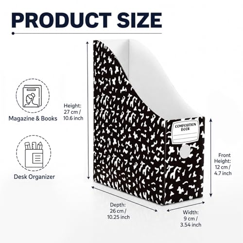 20 Pack Composition Book Bins for Classroom Cardboard Magazine File Holders - style: Composition