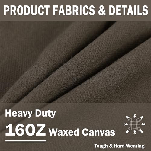 Canvas Tool Storage Bag - Portable Garden Tool Carrying Case with 3 Pockets + 2 Release Buckles, Multi-Purpose 16OZ Waxed Canvas Tool Tote Bag | 11.5"L x 6"W x 7.5"H | Grey - color: Grey