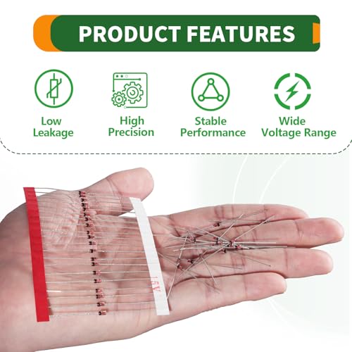 34Values 680PCS 1/2W Zener Diode Kit 2V to 47V 0.5W Diodes Assortment Set