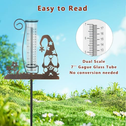 Gnome Rain Gauge Outdoor - color: Gnome-Flower