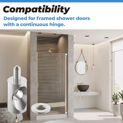 2 Pack Shower Door Pivot Hinge Pin 5/16" Diameter and Washer - size: ‎2CSHP516