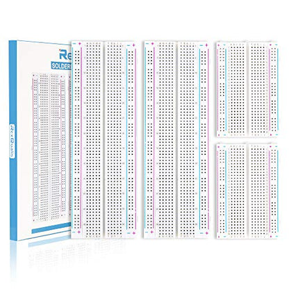 4PCS Breadboards Kit Include 2PCS 830 Point 2PCS 400 Point Solderless Breadboards for Proto Shield Distribution Connecting Blocks