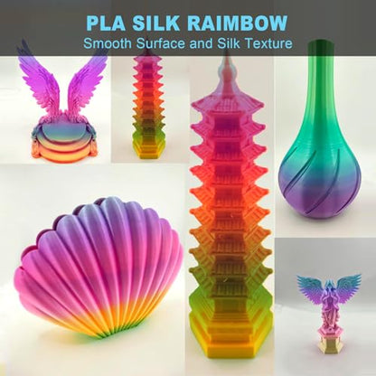 Silk Rainbow PLA 3D Printer Filament, 1KG 1.75mm PLA - color: Fairy Tale