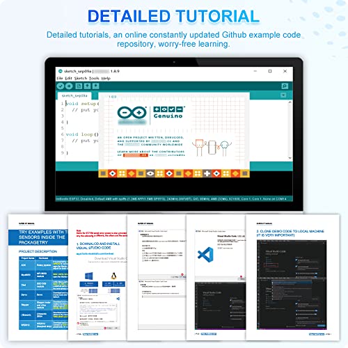 GeeekPi Ultimate Starter Kit,Compatible with Arduino UNO,Arduino Mega 2560,ESP32-WROVER,Raspberry Pi Pico W for RPi Beginners & Software Engineers,Multi MCU Dev Boards,sensors
