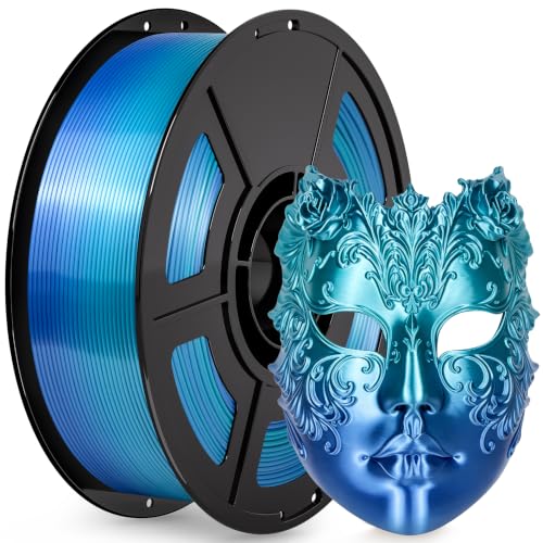 IEMAI Silk PLA+ Filament 1.75mm, Dual-Color Gradient Blue-Shiny Blue, 1KG - color: Gradient Blue-shiny Blue