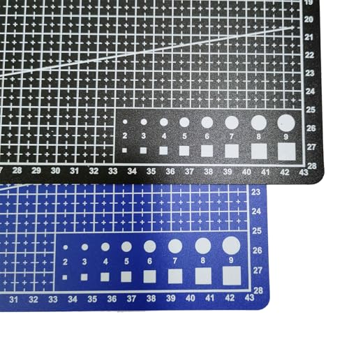 New A3 Double Side Craft Cutting Mat Cutting Board Sewing Pad Artist Carving Tools Handmade Crafts DIY Props (Blue) - color: Blue