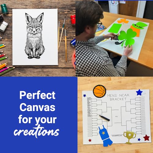 Royal Brites Illustration Boards - Heavyweight 2-Sided White - 20 in x 30 in, 9 Count