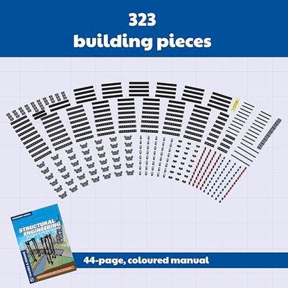 Thames & Kosmos | Structural Engineering: Bridges & Skyscrapers | Science & Engineering Kit | Build 20 Models | Learn about Force, Load, Compression, Tension | Parents' Choice Gold Award Winner, Blue