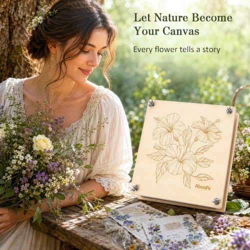 Aboofx Wooden Flower Pressing Kit, 11x11 Inch 10 Layers for Pressed Flowers - size: 11" x 11" 10 Layers