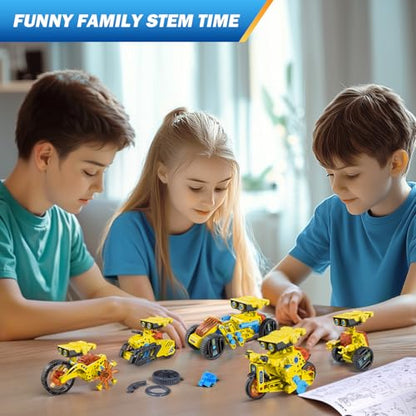 AESGOGO 12-in-1 Electric Robot Kit, STEM Projects Toys for Kids Age 8-12 Birthday Gifts, DIY Building Science Experiment Kit Battery Powered Education for Boys Girls Aged 8 9 10 11 12 13 14 Year Old