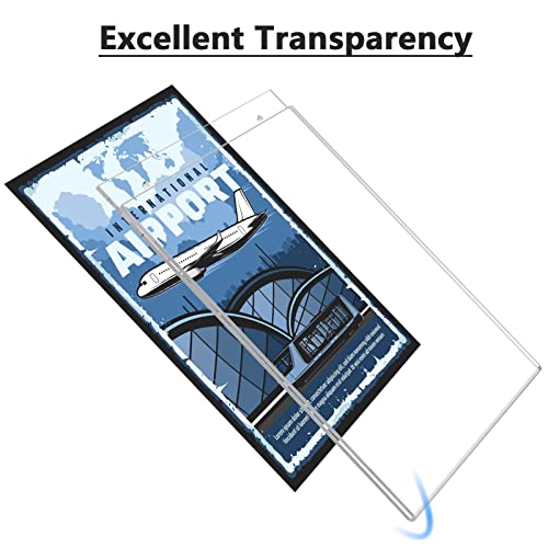 MaxGear Acrylic Wall Mount Sign Holder, 8.5 x 11 Vertical, 24 Pack - size: 8.5"x11"-24Pack