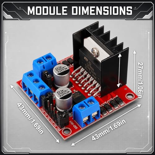 10-Pack L298N Motor Driver Dual H-Bridge, 3.3V/5V Logic