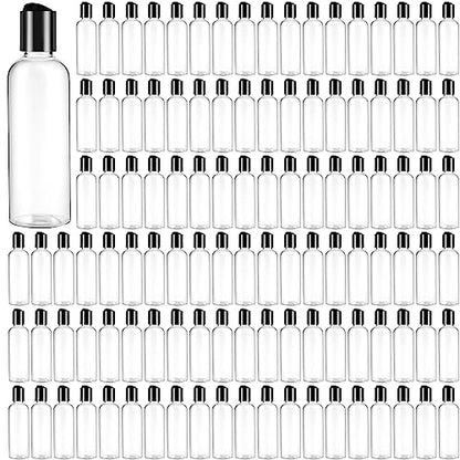 Roshtia 100 Pcs 2 oz Travel Bottles Clear Plastic Refillable(Black) - color: Black, size: 2 oz