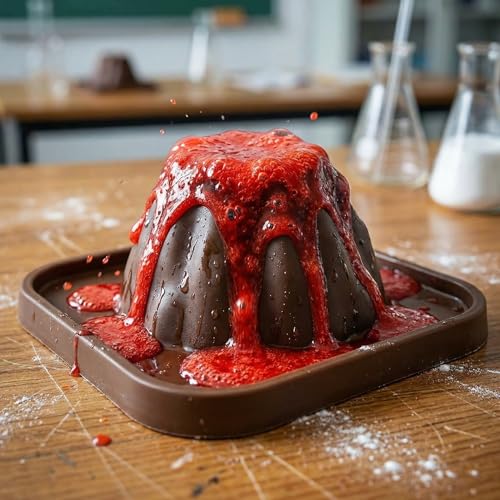 jarbins 10Pcs Volcanic Model School Figure Model Experiment for Volcano Science Kit Volcano Eruption Toy DIY Demonstration Props