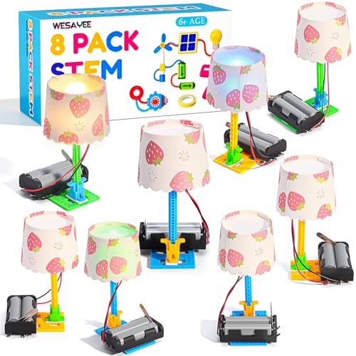 Bulk STEM Kits, 8 Set Electric Light Circuit Science Kits for Kids Age 8-12