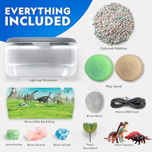National Geographic Light-Up Dinosaur Terrarium Science Kit for Kids