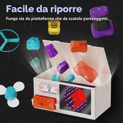 STEM Electronics Kit for Kids 3+, 45 Circuit Parts, 380 Experiments