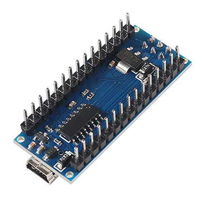 2-Pack Nano Board, D-FLIFE for Nano V3.0 ATmega328P CH-340 Development Board Without Cable Mini USB Port with PIN Headers Pin Unsoldered (Welding) - color: welding