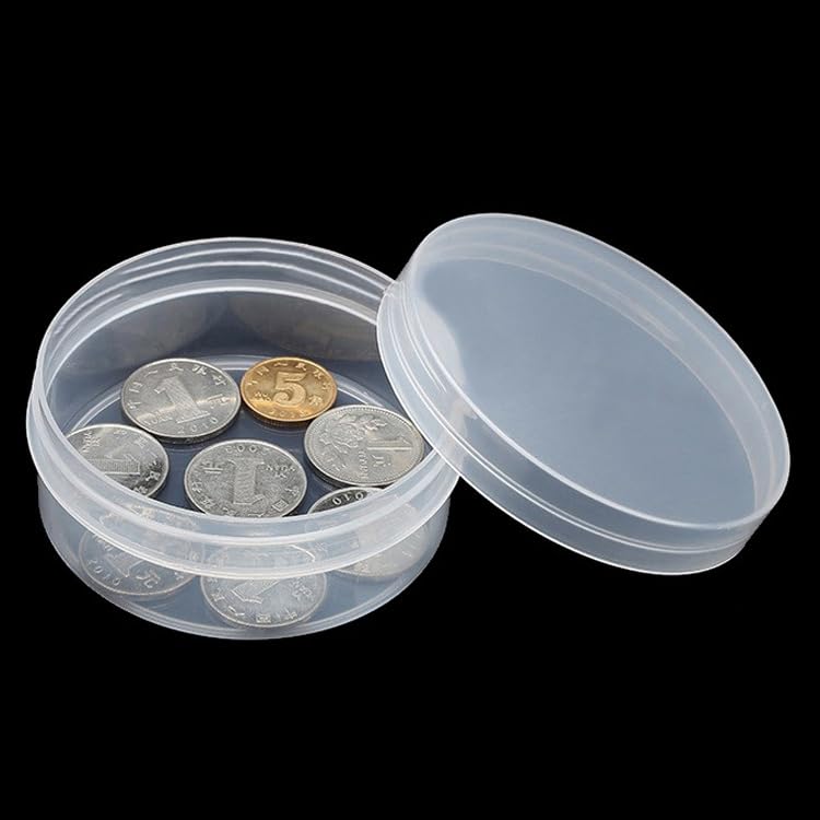 12 Pcs 4.05 oz Round Plastic Containers 3.31 x 1.38 Inch (DxH), Bead Organizers with Lid for Beads Cards and Other Craft Accessories - size: 120 ml (3.31" x 1.38")