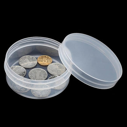 12 Pcs 4.05 oz Round Plastic Containers 3.31 x 1.38 Inch (DxH), Bead Organizers with Lid for Beads Cards and Other Craft Accessories - size: 120 ml (3.31" x 1.38")