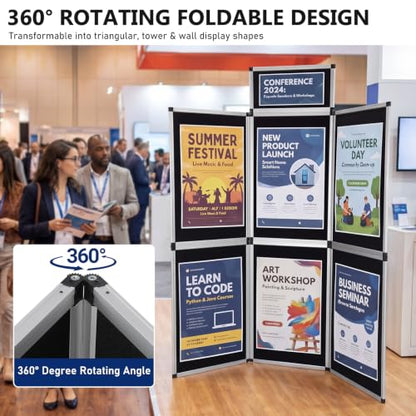 Generic 6 1 Panel Trade Show Display Panels Folding Poster Board System
