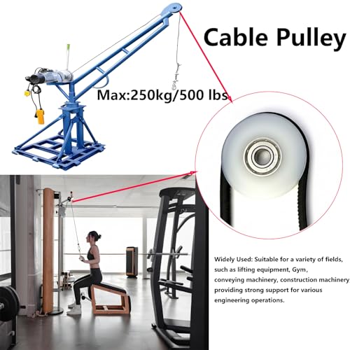 5PCS U-Groove Pulley Roller Wheels with Deep Groove Ball Bearings, 8x30x10mm Silent Nylon Guide Track Rollers for Sliding Doors, Windows, and Gym Cable Systems, Heavy Duty & Smooth Motion
