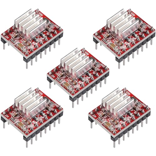 5-Pack A4988 Stepper Motor Driver Module with Heat Sink