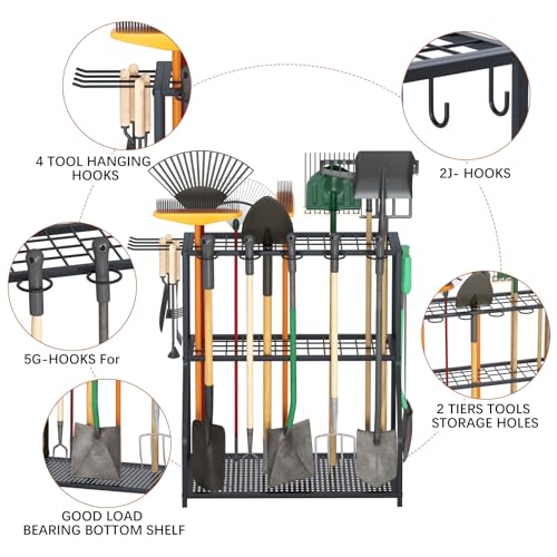Organizer Yard Tool Storage Rack Garden Organizer Tool Holder - style: Small