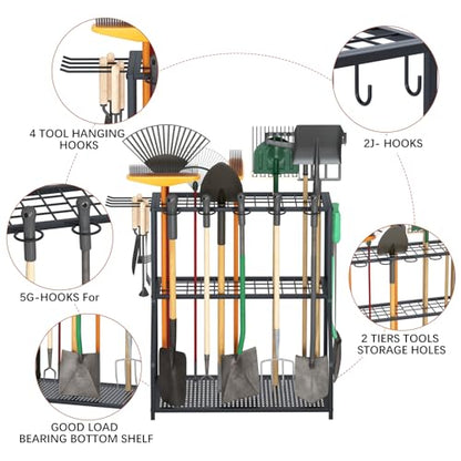 Organizer Yard Tool Storage Rack Garden Organizer Tool Holder - style: Small