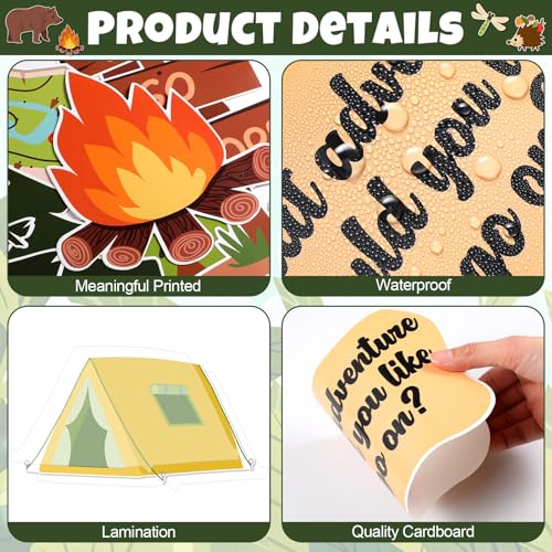Funrous Camping Bulletin Board Set Explore Adventure Classroom Decoration - style: Adventure