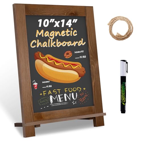 Magnetic Chalkboard 10"x14" Small Chalkboard Signs with Stand