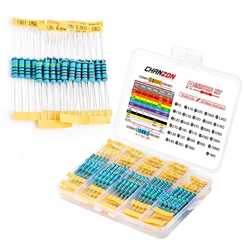Chanzon 30 Values 2W 1R-1MR Ω ohm 150Pcs Metal Film Fixed Resistor Kit - size: 3) 2W Kit