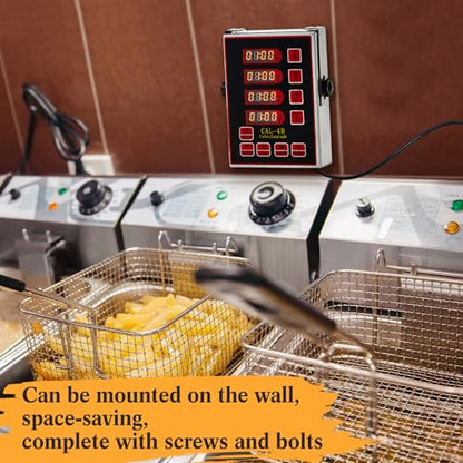 Relaxweex 1 Pack Commercial Digital Kitchen Timer for Cooking, 4 Channel - color: Black, size: 4 Channel