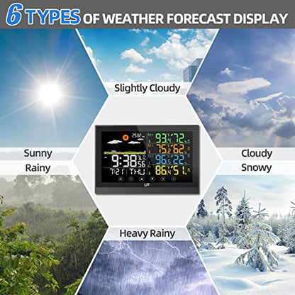 LFF Weather Station, Indoor Outdoor Weather Station Wireless with 3 Sensors