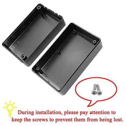 DGZZI Electrical Junction Box 4PCS Electric Plastic Black Waterproof Project Junction Case 3.15x1.97x1.38 inches(80x50x35mm) - size: 3.15" x 1.97" x 1.38"