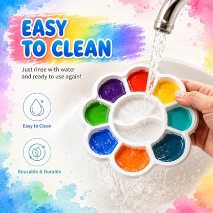 Paint Trays Bulk 50 Pcs White Disposable Petal Palettes
