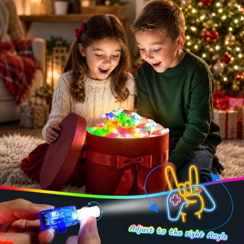 24 Pcs Video Game Party Favors LED Finger Lights Toys for Kids Ages 3-12 - style: Video Game