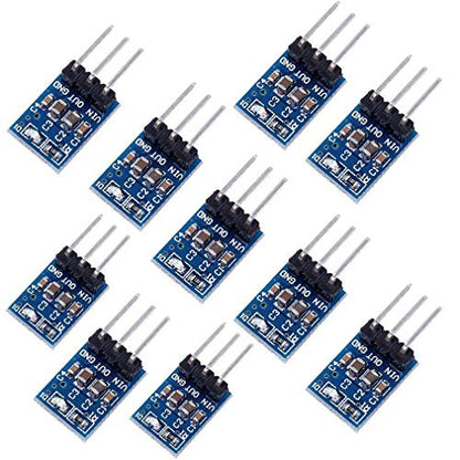 HiLetgo 10pcs AMS1117-3.3 DC-DC Step-Down Power Module AMS1117-3.3V Buck Module LDO 800MA