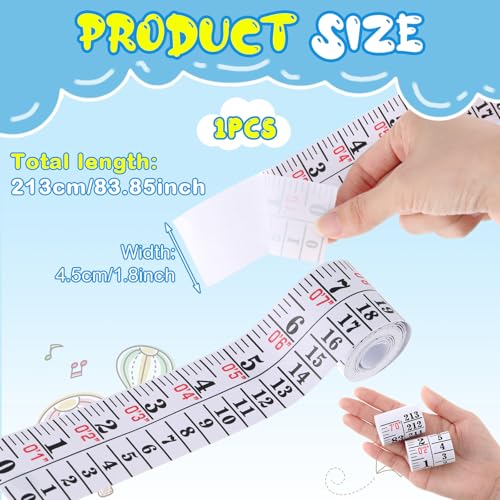 Tatuo 1 Pc Height Growth Chart for Wall Ruler Tape Adhesive for Home,White - color: White