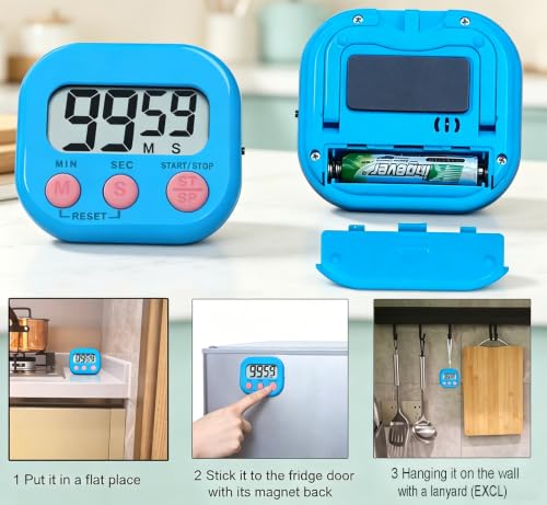 Digital Kitchen Timers, BESTWYA Electronic Timer (6,6 Colors)