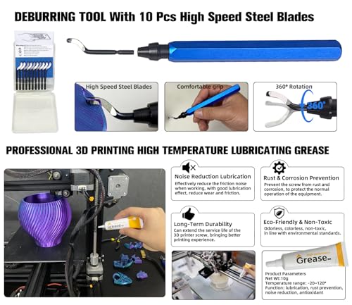 3D Printer Tools Kit with Tool Organizer Bag,3D Printing Essential Accessories, Nozzle Cleaning Kit, Deburring Tool & Scraper for 3D Printing Maintenance - Removing, Smoothing, and Finishing