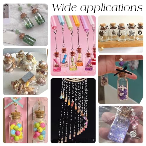PH PandaHall 200pcs 4ml Clear Glass Jars with Cork Stoppers Mini Glass Bottles Small Transparent Vials Tiny Jars for DIY Crafts Essential Oils Perfume Wedding Favors Party Decorations Gift Making - size: 4ml