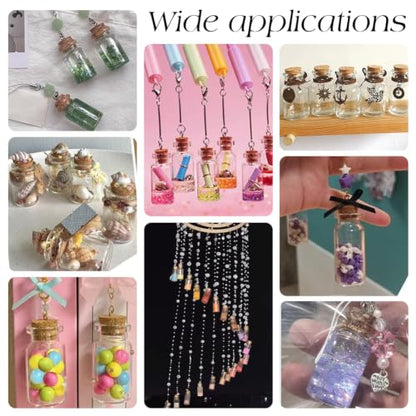 PH PandaHall 200pcs 4ml Clear Glass Jars with Cork Stoppers Mini Glass Bottles Small Transparent Vials Tiny Jars for DIY Crafts Essential Oils Perfume Wedding Favors Party Decorations Gift Making - size: 4ml