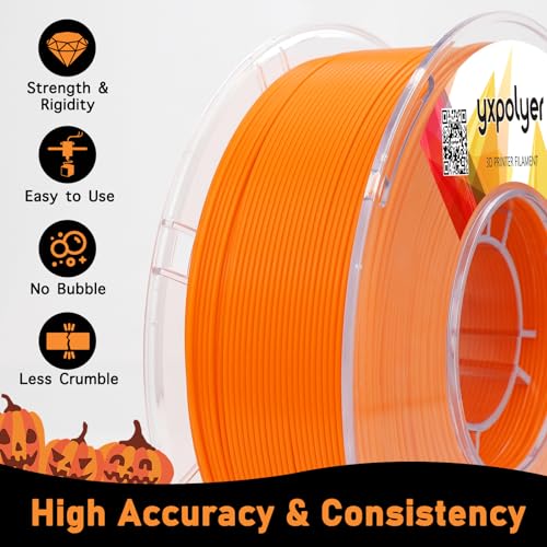 YXPOLYER PLA Plus Filament Food-Grade 1.75mm 3D Printing Filament Orange - color: Orange