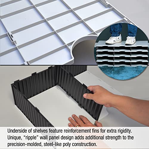 Ultimate Office TierDrop Riser Storage Base, Lifts Sorter 5 inches, 2 Slots - size: Riser Base Add-On