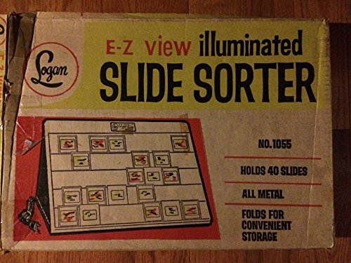 Logan 1055 E-Z View Flat Folding Slide Sorter for 40 Slides 12 x 16in. 750485